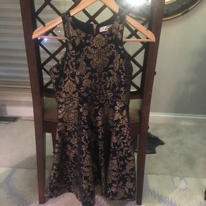Nickie Lew Dresses - Girls Dress, Navy/Gold print by Nicki Lew Sz 10 Nickie Lew Dresses - Girls Dress, Navy/Gold print by Nicki Lew Sz 10